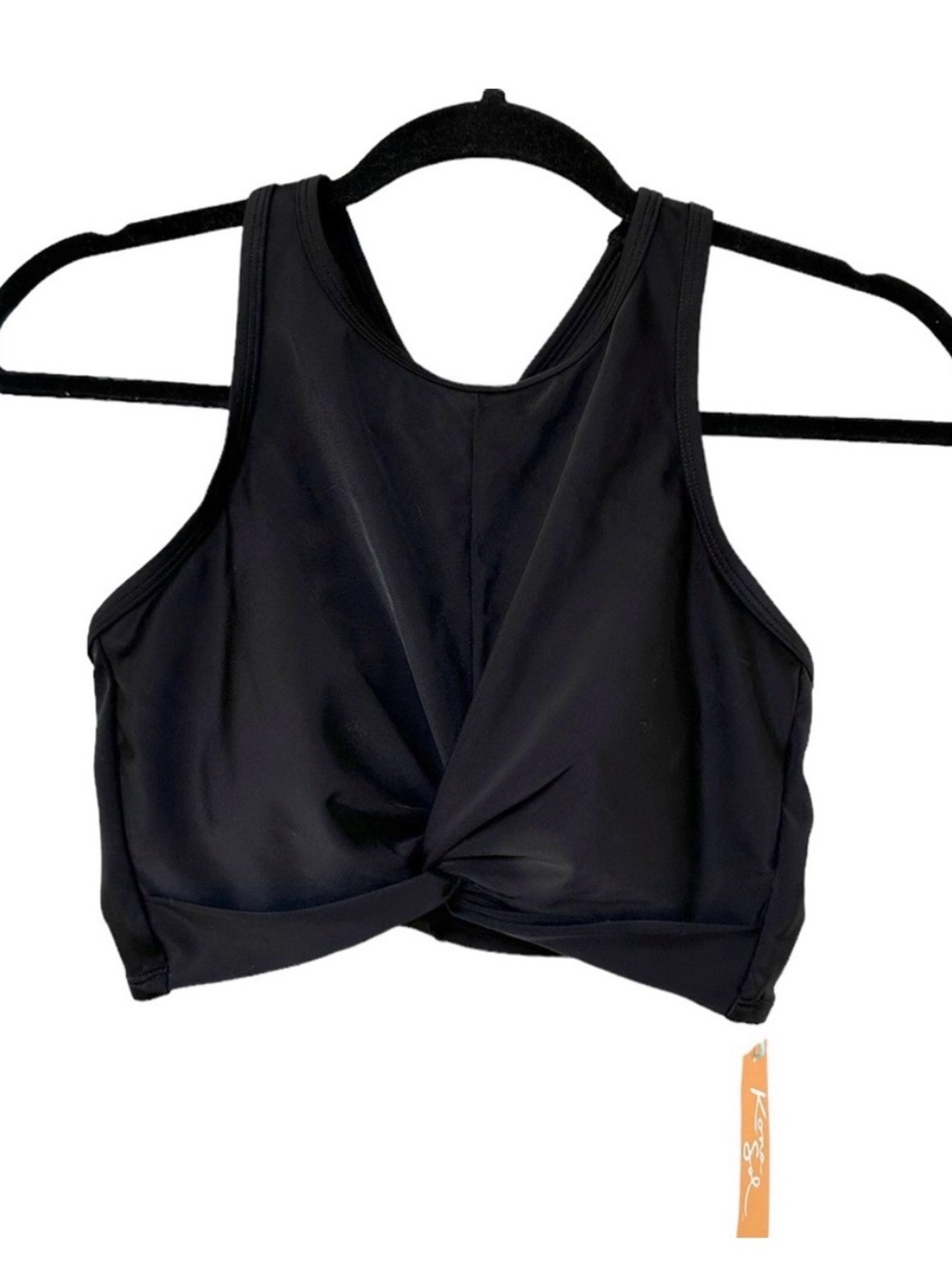 Target Black Twist-Front High Neck Bikini Top